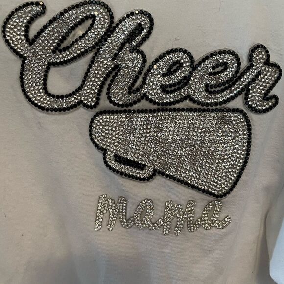 Next Level CHEER MAMA Rhinestone Short Sleeved Shirt M - Picture 4 of 14